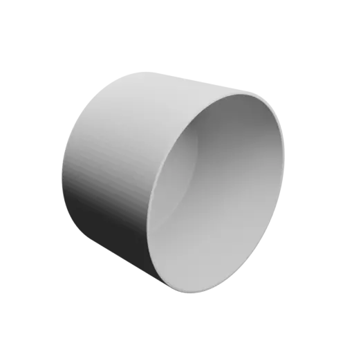 Container STL file, inner: base Ø61 mm, top Ø61 mm, height 40 mm - wall thickness 1 mm