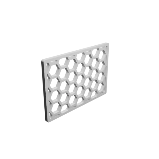 Honeycomb grille STL file, 50x35mm, mesh: 6mm