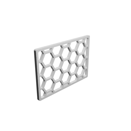 Honeycomb grille STL file, 50x35mm, mesh: 8mm