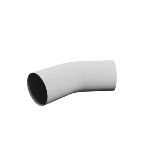 Tube elbow STL 3D file 40° ⌀OD: 40 mm ⌀ID: 39 mm thickness: 0.5 mm