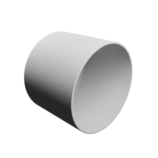 Pot STL 3D file, inner: base Ø49 mm, top Ø49 mm, height 40 mm - wall thickness 1 mm