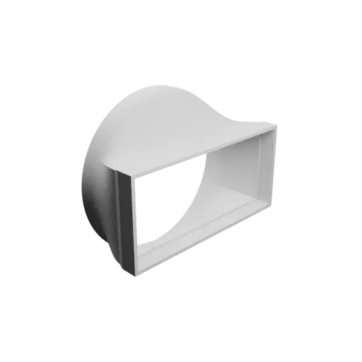 Round-to-Rectangular Tube Adapter STL file ⌀103 mm to 110×50 mm, thickness 2 mm