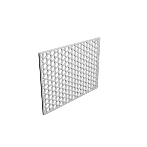 fichier 3D STL grille alvéolée entraxe: 94x70mm, maille: 5mm - Ø3mm