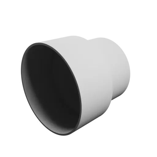 Tube adapter STL file ⌀ 98–80 mm (Length: 90 mm)