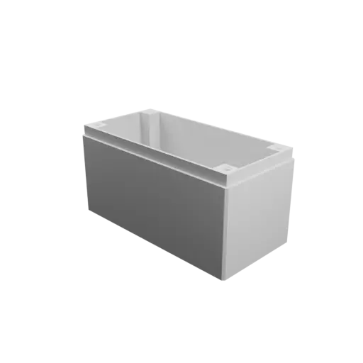 Enclosure with screw-mounted lid STL file: 92×45×50 mm (with ventilation on the lid and under the enclosure)