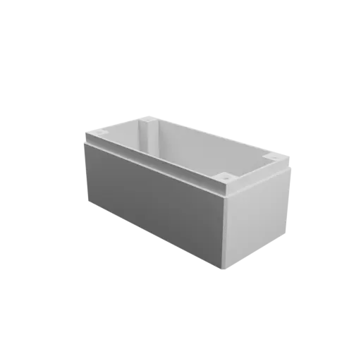 Enclosure with screw-mounted lid STL 3D file: 88×42×40 mm (with ventilation on the lid and under the enclosure)