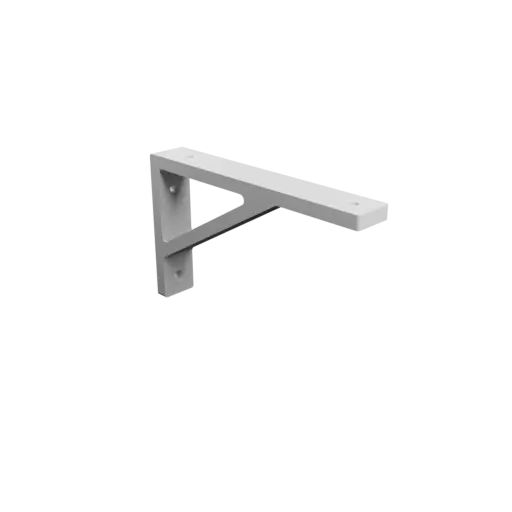 Support bracket 200×120 mm STL 3D file, thickness 10 mm, hole diameter 6 mm