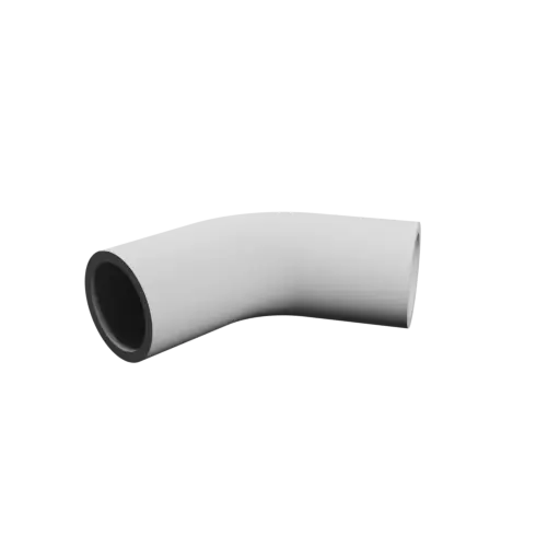 Tube elbow STL 3D file 60° ⌀OD: 25 mm ⌀ID: 20 mm thickness: 2.5 mm