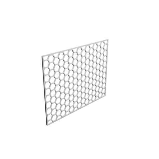 fichier STL grille alvéolée 148x116mm, maille: 10mm