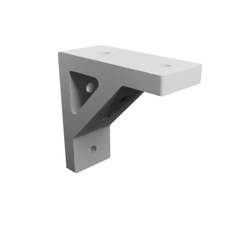 Corner bracket 100×100 mm STL file, thickness 12 mm, hole diameter 8 mm