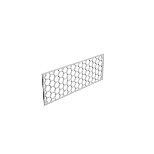 Modèle 3D Fichier STL grille alvéolée entraxe: 148x50mm, maille:&nbsp;10mm - Ø4mm