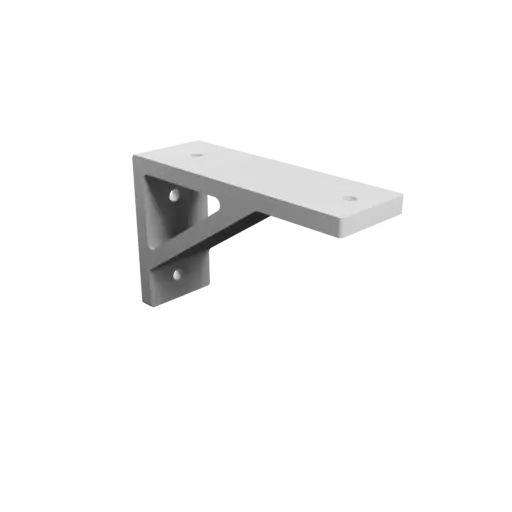 Angle bracket 160×100 mm STL 3D file, thickness 10 mm, hole diameter 8 mm