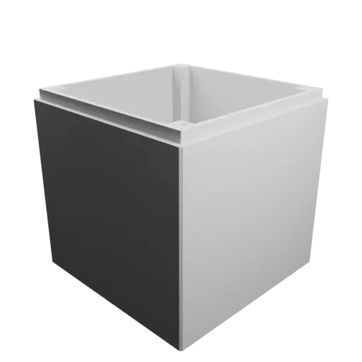 Enclosure with screw-mounted lid STL file: 100×100×100 mm (with ventilation on the lid and under the enclosure)