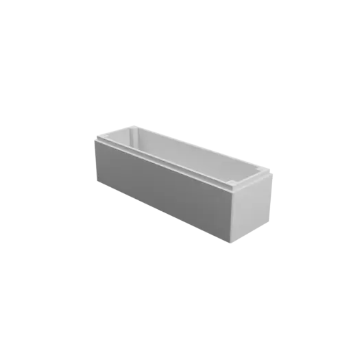 Enclosure with screw-mounted lid STL file: 200×60×60 mm