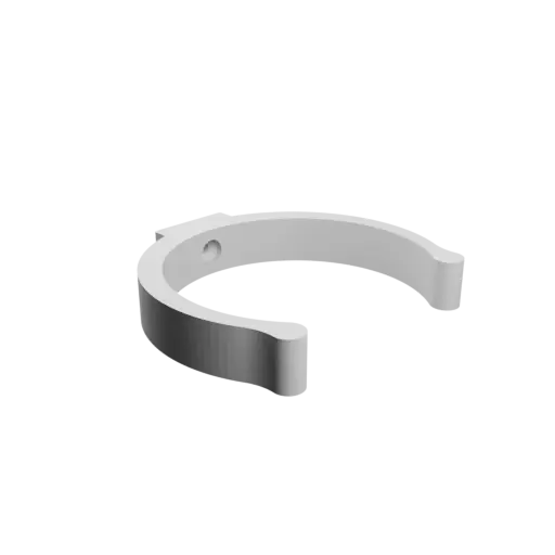 Clip-on tube holder Ø100 mm STL file · Countersunk screw Ø5 mm