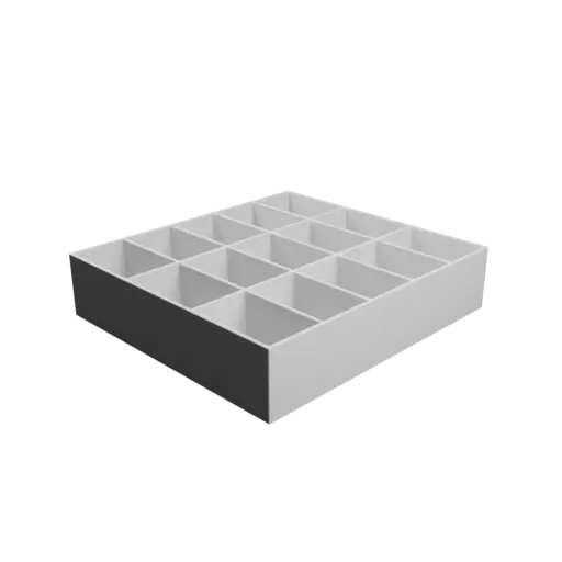 Multi-compartment box STL file: 15 compartments of 56×36×40 mm