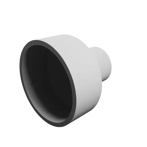 Tubing adapter STL 3D file ⌀ 38–19 mm (Length: 35 mm)