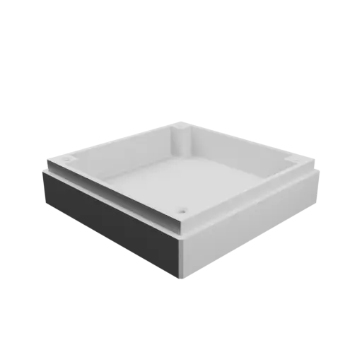 Enclosure with screw-mounted lid STL 3D file: 80×80×29 mm