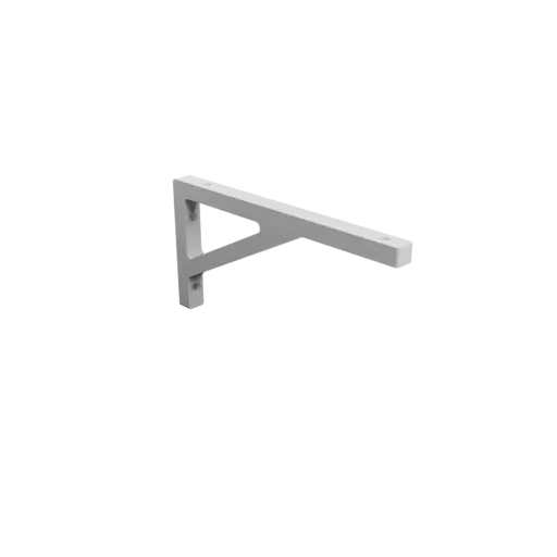 Angle bracket 200×100 mm STL 3D file, thickness 12 mm, hole diameter 6 mm