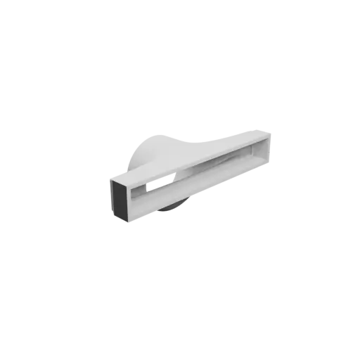 Round-to-Rectangular Tube Adapter STL 3D file ⌀60 mm to 150×20 mm, thickness 3 mm + offset