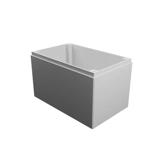 Enclosure with screw-mounted lid STL 3D file: 120×75×75 mm (with ventilation under the enclosure)