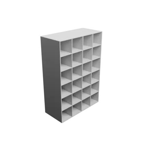 Small parts organizer with 24 drawers 60×60×120 mm STL file, thickness: 3 mm