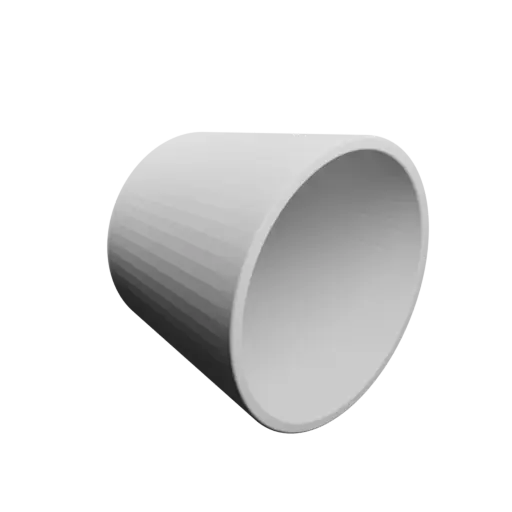 Pot STL 3D file, inner: base Ø45 mm, top Ø60 mm, height 50 mm - wall thickness 3 mm