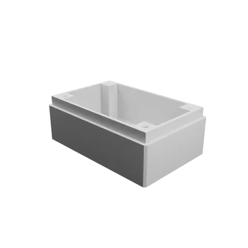 Enclosure with screw-mounted lid STL 3D file: 70×45×30 mm (with ventilation on the lid and under the enclosure)