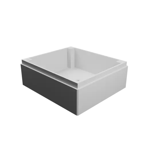 Enclosure with screw-mounted lid STL file: 90×80×36 mm