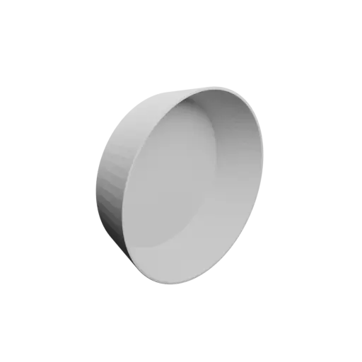 Container STL file, inner: base Ø120 mm, top Ø140 mm, height 40 mm - wall thickness 2 mm