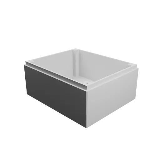 Enclosure with screw-mounted lid STL file: 120×100×60 mm