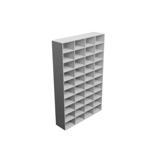 Small parts organizer with 40 drawers 48×30×50 mm STL file, thickness: 2 mm