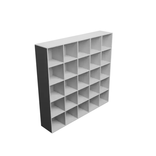 Small parts organizer with 25 drawers 40×40×40 mm STL 3D file, thickness: 2 mm