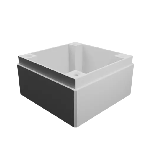 Enclosure with screw-mounted lid STL 3D file: 50×50×30 mm