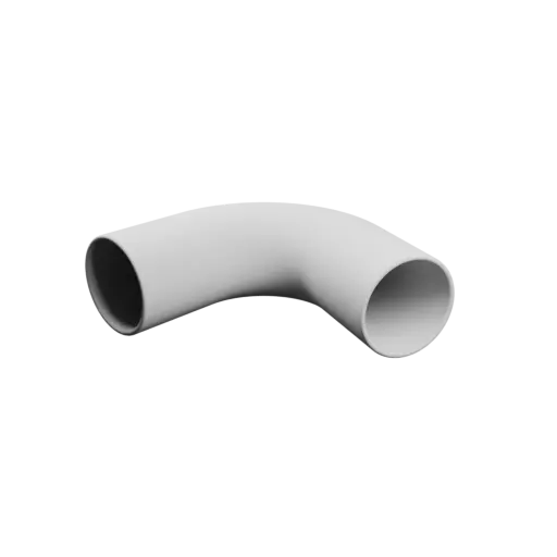 Tube elbow STL 3D file 110° ⌀OD: 60 mm ⌀ID: 54 mm thickness: 3 mm