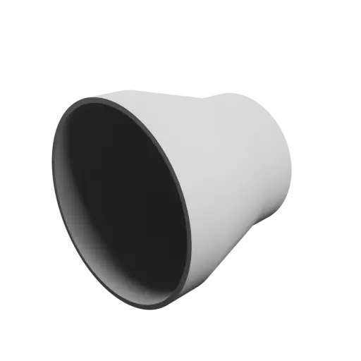 Tubing adapter STL 3D file ⌀ 80–60 mm (Length: 70 mm)