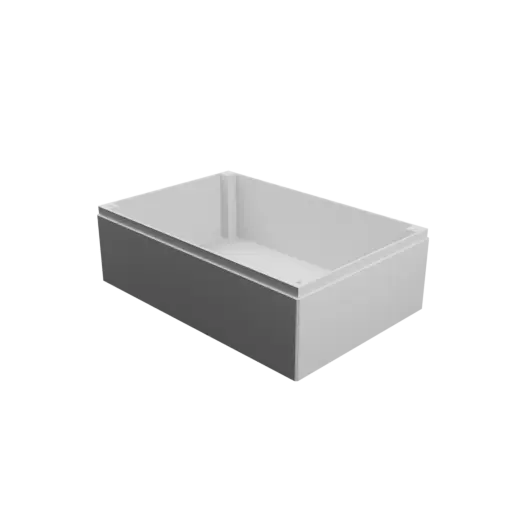 Enclosure with screw-mounted lid STL file: 150×100×50 mm
