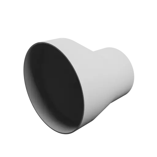 Tubing adapter STL file ⌀ 153–98 mm (Length: 130 mm)