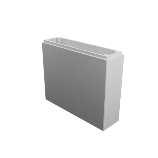 Enclosure with screw-mounted lid STL 3D file: 180×50×200 mm (with ventilation on the lid)