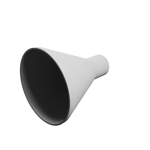Tubing adapter STL 3D file ⌀ 100–34 mm (Length: 115 mm)