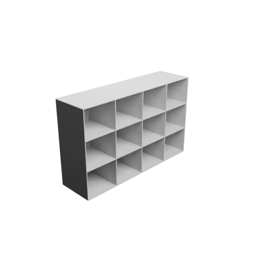 Small parts organizer with 12 drawers 90×75×100 mm STL 3D file, thickness: 2 mm