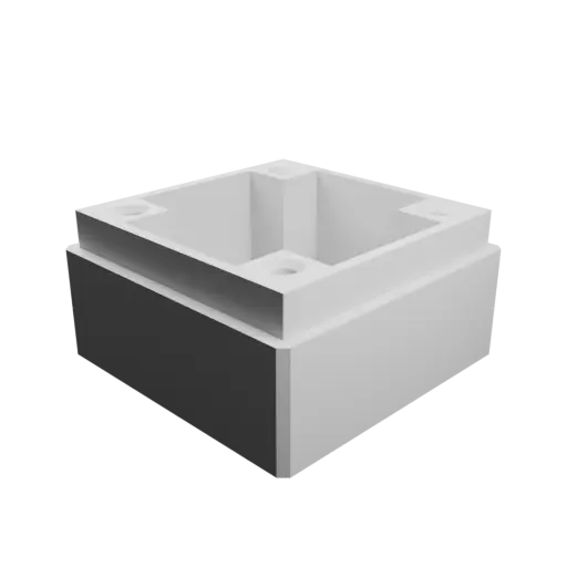 Enclosure with screw-mounted lid STL file: 40×40×30 mm (with ventilation on the lid)