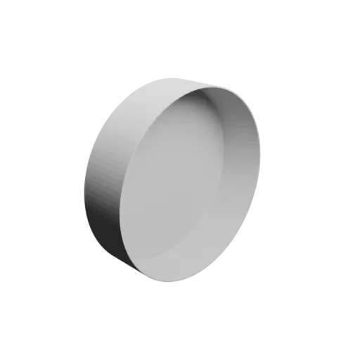 Container STL file, inner: base Ø150 mm, top Ø150 mm, height 40 mm - wall thickness 1 mm