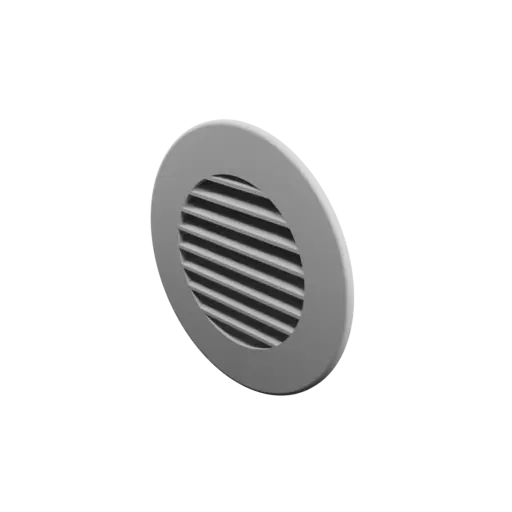 Round air vent STL file ∅ 87 mm, slat angle: 30°