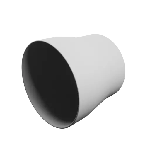 Tube adapter STL file ⌀ 125–109 mm (Length: 110 mm)