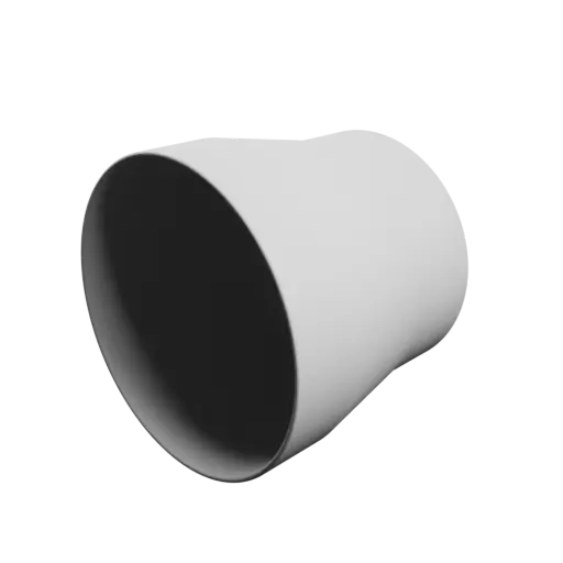 Tube adapter STL file ⌀ 125–107 mm (Length: 110 mm)