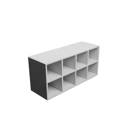 Small parts organizer with 8 drawers 40×40×60 mm STL 3D file, thickness: 4 mm