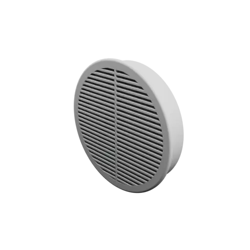 Round air vent STL 3D file ∅ 120 mm, slat angle: 10° with central reinforcement
