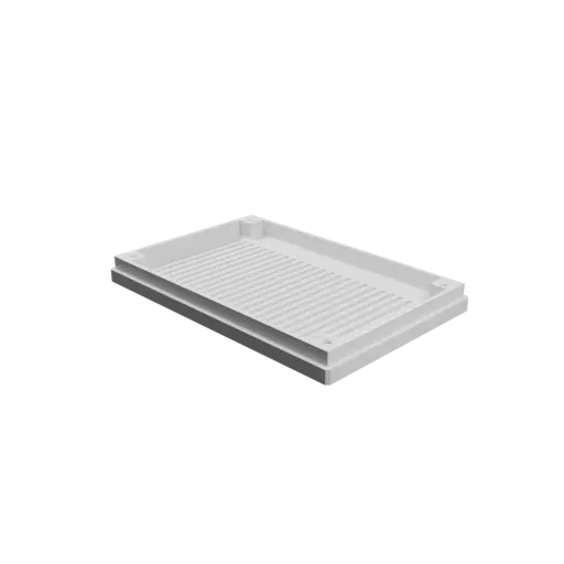 Enclosure with screw-mounted lid STL 3D file: 110×73×25 mm (with ventilation on the lid and under the enclosure)