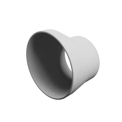 Tube adapter STL 3D file ⌀ 140–100 mm (Length: 80 mm)
